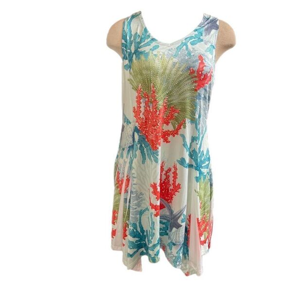 India Boutique Starfish Embellished Dress One Size - Picture 1 of 9